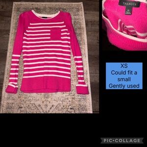 Talbots pink sweater size XS